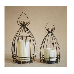 Farol de Hierro Resistente para Exteriores con Cubierta de Vidrio a Prueba de Viento para Jardín, Balcón, Patio, Iluminación con Velas - Product Image 1