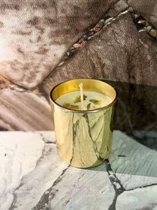 Polished Decorative Brass Candle Vessels Candle Holder Container For Luxury <b>Table</b> Centerpiece Decoration - Product Image 5