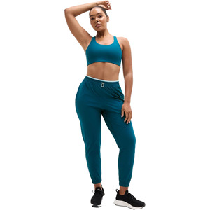 Pantalon de jogging décontracté pour femme de haute qualité, noir et gris, respirant, léger, coupe ample, taille élastique - Product Image 2