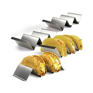 Soporte de Tacos de Acero Inoxidable Multicolor de Lujo, Paquete de 4, Dorado, Oro Rosa, Iridiscente, Utensilio de Cocina, Soporte para Tacos Duros y Blandos - Product Image 2