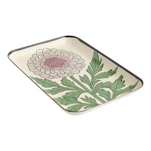 Metal Serving <b>Tray</b> With Enamel Finish Useful For Serving Food Items Drinks And Decorative <b>Table</b> Display - Product Image 6