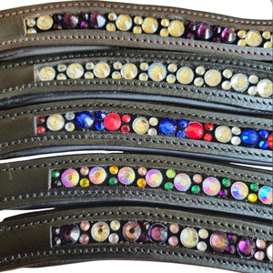 2025 Último diseño de marca Hot Fix crystals multicolor Wave shape English Leather Horse bring Band en todas las formas, tamaños y colores - Product Image 2