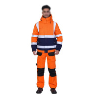 Combinaisons de travail haute visibilité pour hommes, combinaisons de travail professionnelles imperméables et réfléchissantes à haute visibilité