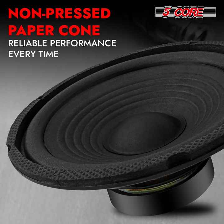 5Core 6.5 Inch 300Watt Car Subwoofer Speaker 4Ohm Replacement Subwoofer High Performance Subwoofers