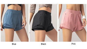Shorts Deportivos de Secado Rápido para Mujer, Doble Capa, Cintura Elástica, para Entrenamiento Activo, Venta al Por Mayor - Product Image 6