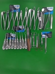 Kit de Instrumentos de Cirugía Oral y Dental, Elevadores y Pinzas para Extracción, Juego de 75 Piezas, Manual, Acero Inoxidable, Reutilizable, Premium - Product Image 1