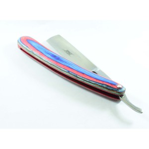 Navaja de Afeitar Recta de Acero de Damasco Hecha a Mano, Hoja de un Solo Filo, Mango de Asta de Ciervo, Agarre Perfecto, Funda de Cuero Gratis, Regalo para Él - Product Image 5