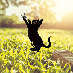 CIFbuy Scultura Minimalista Gatto in Ferro Nero per Esterni Giardino Patio Prato Decorazione TikTok per Servizio Ritiro Temu - Product Image 2