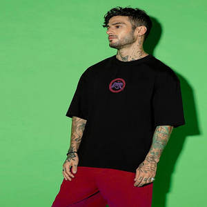 T-shirts d'été amples à épaules tombantes en gros, 100 % coton, unisexe, pour hommes, personnalisables avec impression - Product Image 3