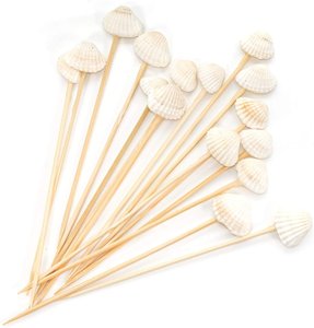 Piques à cocktail jetables en forme de coquillages colorés, brochettes pour cocktails, piques à charcuterie pour fêtes - Product Image 2