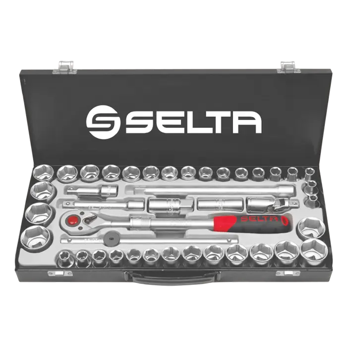 Selta Factory Hot Koop 41 Pcs 1/2 Dr Socket Set Handgereedschap Set Gereedschapskist