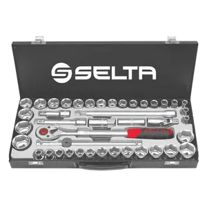 SELTA Factory Hot Sale 41 Pcs 1/2 Dr. Socket Set hand tool set tool box