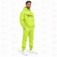 Survêtement personnalisé pour hommes 100% coton Surdimensionné de jogging épais Ensemble pantalon de survêtement et sweat à capuche en polaire pour hommes