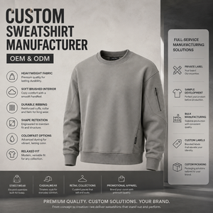 Sweat-shirt à col rond pour homme, coupe classique, couleur unie, coton French Terry, avec poche zippée sur la manche gauche - Product Image 6