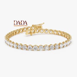 Premium Lab Grown Diamond Line <b>Bracelet</b> for Women Sparkling Round Diamond Fine Jewelry Elegant Bridal Gift Everyday - Product Image 1