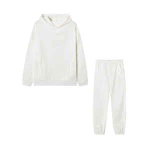 Ensemble de survêtement décontracté pour femme en velours à capuche, deux pièces, 100 % coton, hiver, éco-responsable - Product Image 5