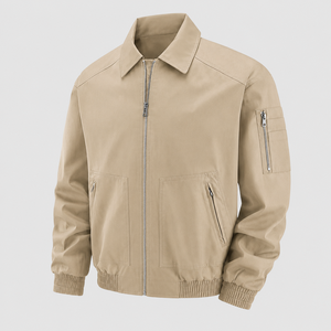 Blouson bomber homme slim fit streetwear personnalisé avec motif cœur en cuir et rembourrage en coton, fermeture éclair, service OEM - Product Image 2