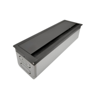 Nouvelle Conception Boîtier de Prise de Table Industriel Anti-Poussière en Alliage d'Aluminium avec Anneau de Fixation, Protection Enfants, Installation Facile pour Ordinateur