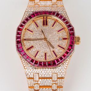 Reloj de Alta Calidad Personalizado con Diamantes Cultivados en Laboratorio, Reloj de Acero Inoxidable de la Mejor Calidad para Hombre - Product Image 4