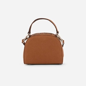 Sac à bandoulière vintage en cuir organique pour femme, style dôme, avec rabat et fermeture éclair, poignée supérieure, capacité moyenne, doublure en PU, prêt pour le voyage, personnalisable - Product Image 2