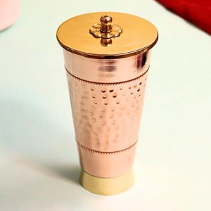Vintage Design 100% Pure <b>Copper</b> <b>Mug</b> and Glass Set Handmade Eco-Friendly Home Drinkware - Product Image 3