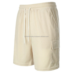 <b>Men's</b> Summer Straight Leg Corduroy Sweatpants Breathable Gym & Beach Casual with Drawstring Waist Knitted Weaving and Pockets - Product Image 2