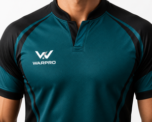 WARPRO Men's Rugby Jersey Set Short Sleeve Mandarin Collar Moisture Wicking <b>Athletic</b> Fit All Seasons Team Uniform - Product Image 3