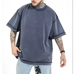 T-shirts pour hommes à coupe classique, design uni, vente en gros, vêtements décontractés, mélange polyester/coton, écologiques, respirants, séchage rapide - Product Image 4