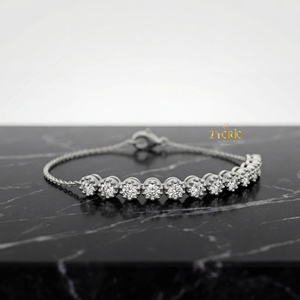 Pulsera de Cadena con Diamantes Cultivados en Laboratorio, Chapada en Oro y Plata, Plata de Ley 925, Clásica, Elegante, Joyería de Lujo Brillante para Mujer, para Fiestas y Bodas - Product Image 1