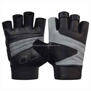Protección completa de la palma de la mano para hombres, guantes de levantamiento de pesas para gimnasio, ejercicio de cuero, protección de manos - Product Image 1