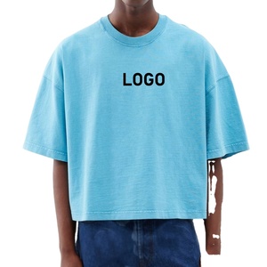 Camiseta corta con logotipo personalizado para hombre, 100% algodón, Boxy Muscle, ajuste Regular, hombros caídos, sólido, secado rápido, manga corta, informal - Product Image 1