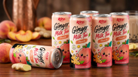 Rita Ginger Melkthee Perzik 325ml Geblikte Instant Melkthee Drank Verfrissende Zoete Fruitdrank Groothandel OEM ODM Private Label