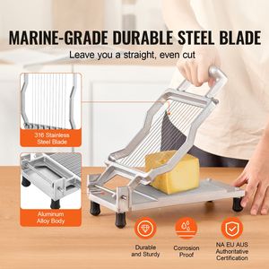 Tagliatrice per Formaggio di Grado Commerciale con Filo da 0,39'' e 0,78'', Lama in Metallo Rimovibile per Tagliare il Burro, Affettatrice per Formaggio in Lega di Alluminio per Uso Domestico - Product Image 4