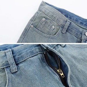 Pantalon en jean taille haute pour homme, coupe crayon, uni, ajusté, extensible, délavé, respirant, séchage rapide, écologique, léger, décontracté, OEM 100% - Product Image 4