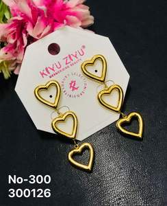 ต่างหูแฟชั่นอัลลอยด์ทันสมัย ชุบทอง แบบห้อยระย้า สำหรับผู้หญิง - Product Image 3