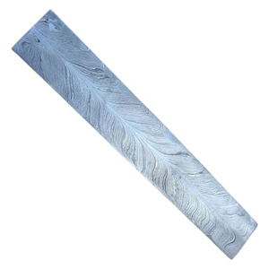 Billets droits en acier Damas à motifs, construction professionnelle durable pour le travail des métaux, 12 pouces x 2 pouces x 4 mm - Product Image 1