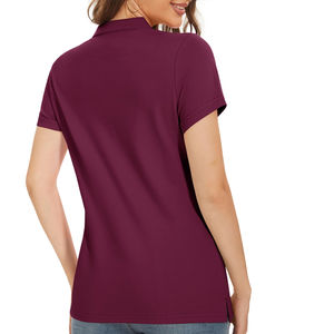 Polo respirant à manches courtes pour femmes grandes tailles, avec logo brodé personnalisé, chemises de golf pour femmes avec logo personnalisé - Product Image 2