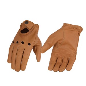 Professional Unisex Winter Drivers Genuine Leather Half Finger Fingerless High Quality Waterproof Breathable <b>Driving</b> <b>Gloves</b> - Product Image 5