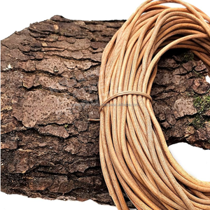Natural Color Micro Size 1mm Smooth Round <b>Leather</b> Cord Thread for Delicate Gemstone Necklaces - Product Image 6