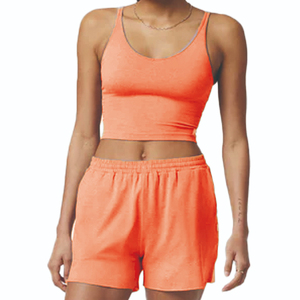 Shorts Casuales para Mujer, Estilo Boyfriend, de Lona, Primavera/Verano, Color Sólido, Ajuste Cómodo, Cintura Elástica, 100% Algodón, Transpirables - Product Image 1