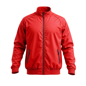 Blouson Bomber Homme Bleu en Polyester, Fermeture Éclair Intégrale, Col Montant, Coupe-Vent, Vêtement Décontracté d'Extérieur, Fabricant Marque Privée - Product Image 6