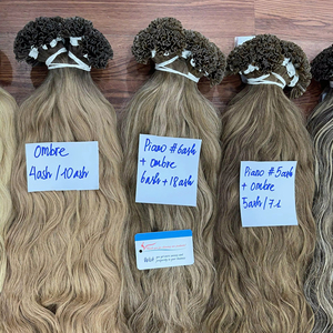 Extensiones de Cabello Humano Vietnamita Virgen con Punta de Queratina, Cutícula Alineada, Doble Trama, Alta Calidad - Product Image 1