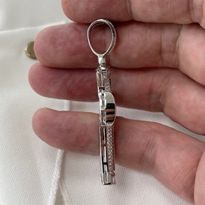 Pendentifs et breloques hip-hop en diamant VVS, en argent sterling S925, pendentif croix en diamant certifié IGI, taille baguette, bijoux religieux - Product Image 2