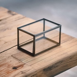 Classic Metal And Glass Jewelry Box With Transparent Glass Panels For Stylish Home Decoration And Storage - Product Image 1