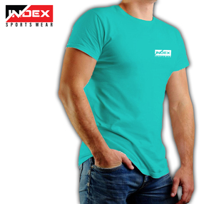 เสื้อยืดแขนสั้นคอกลมสีขาวทรงเข้ารูปสำหรับผู้ชาย ยี่ห้อ INDEX SPORTS WEAR ผลิตจากผ้าคอตตอนเจอร์ซีย์ ระบายอากาศได้ดี พิมพ์ลายโลโก้ด้านหน้า สไตล์ลำลอง - Product Image 4