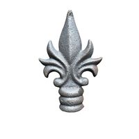 Moderne Gusseisen Fleur-de-Lis Rahmenlose Geländer-Endkappe Wandmontierte Balkon-Treppengeländer Dekorative Auflage Rostbeständig