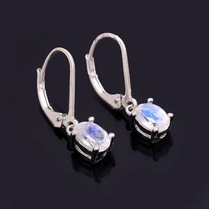 Rainbow Moonstone 925 Sterling <b>Silver</b> Dangle <b>Earrings</b> Handmade Gemstone Jewelry For Women Gift Elegant - Product Image 3