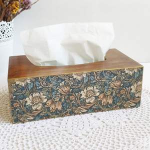 Boîte à mouchoirs en bois avec logo personnalisé, imprimé Meena, artisanale, décorative, porte-serviettes, prix de gros - Product Image 3