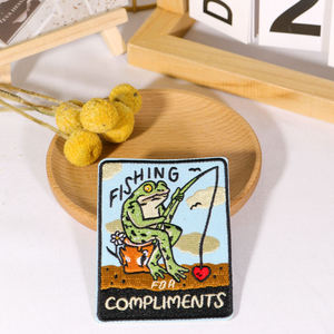 Custom Embroidery Patch Wholesale Woven Badge Iron On Sew On Applique Personalized Embroidered Patches for Clothing Caps <b>Jackets</b> - Product Image 3