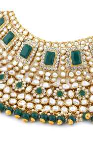 Exquisita gargantilla Kundan hecha a mano con cuentas colgantes, nueva colección de joyería Patwa, accesorios nupciales de estilo étnico Bollywood para mujer - Product Image 4